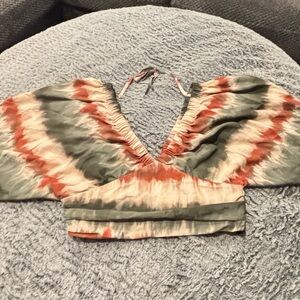 Tie-Dye V-Neck Women's Top